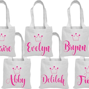 6 Princess Party Favor Bags, Princess Party Bags, Princess Party Favors, Princess Treat Bags, Party Favor Bags, Princess Party Bags, Bags
