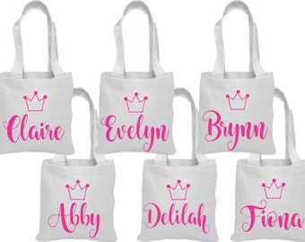 6 Princess Party Favor Bags, Princess Party Bags, Princess Party Favors, Princess Treat Bags, Party Favor Bags, Princess Party Bags, Bags