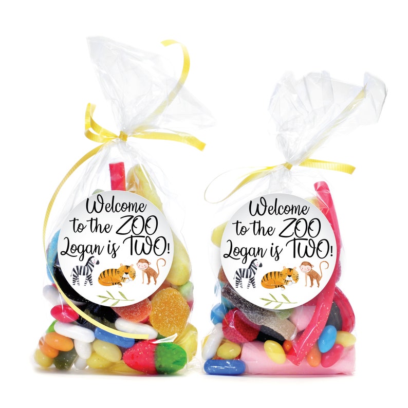 Zoo Party Favor Stickers Stickers to the Zoo Party Etsy