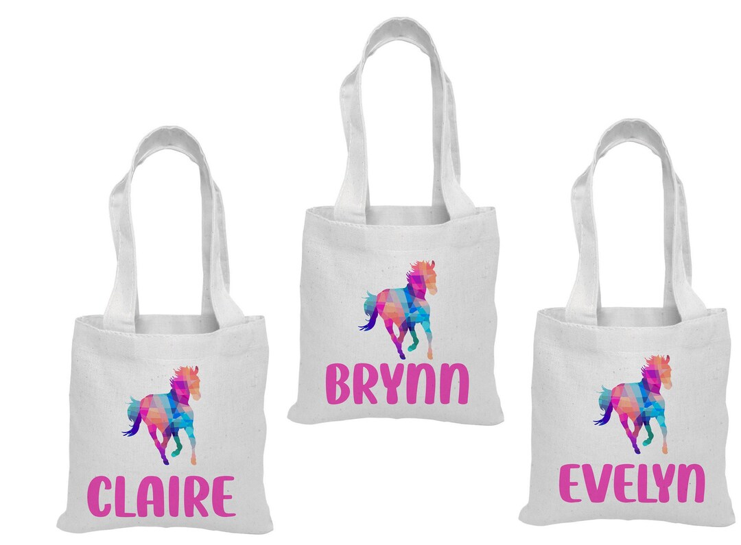 3 Horse Party Favor Bags, Pony Treat Bags, Pony Gift Bags, Pony Party