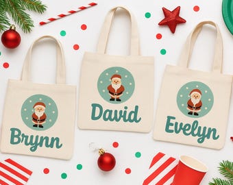 Personalized Christmas Party Favor Bags - Set of Three Bags
