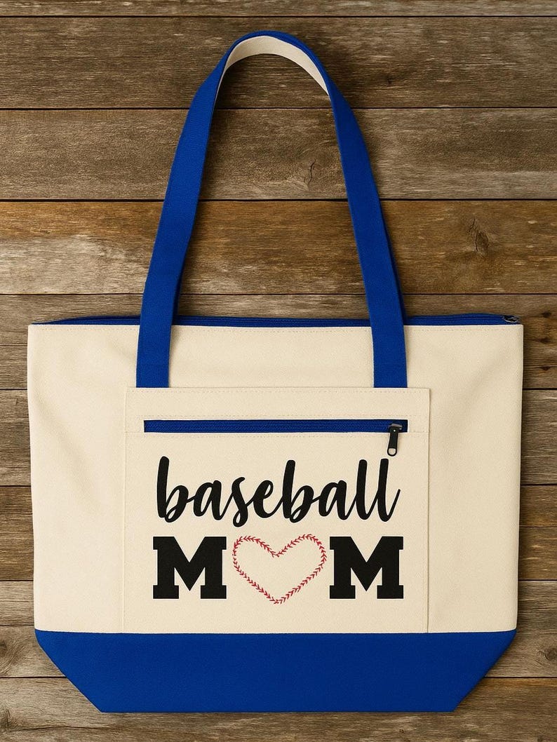 Mom-draagtas honkbal: verkrijgbaar in zwart, blauw of rood Blauw