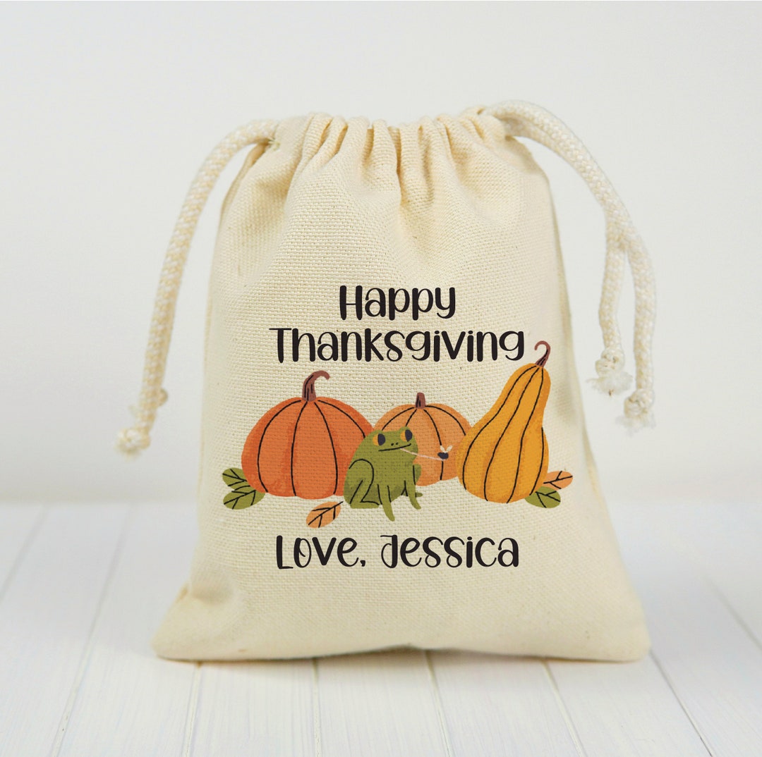 Happy Thanksgiving Treat Bags Thanksgiving Party Favor Bags Etsy