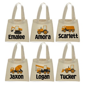 6 Construction Treat Bags, Construction Party Favor Bags, Construction Party Favors, Construction Party Bags, Construction Party Decor, Bags