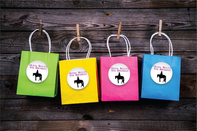 Equestrian Treat Bags Horse Party Favor Bags Pony Party Etsy