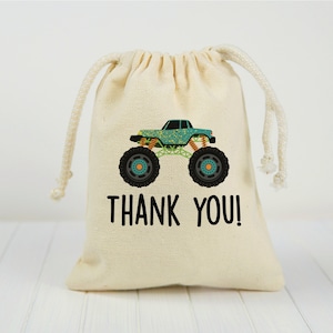 Monster Truck Treat Bags, Monster Truck Party Favor Bags, Monster Truck Bags, Monster Truck Party Favors, Monster Truck Party