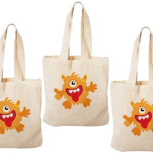 3 Monster Treat Bags, Monster Party Favor Bags, Monster Party Favors, Monster Party Bags, Monster Party Decor, Monster Party, Monster Bags