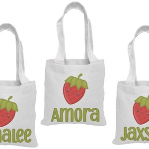 3 Strawberry Treat Bags, Strawberry Party Bags, Strawberry Party Favors, Strawberry Treat Bags, Strawberry Party, Strawberry Goodie Bags