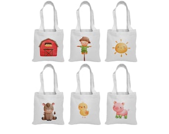 6 Farm Treat Bags, Barnyard Party Bags, Farm Party Favors, Barnyard Treat Bag, Party Favor Bags, Farm Party, Treat Bags, Bags, Barnyard Bags