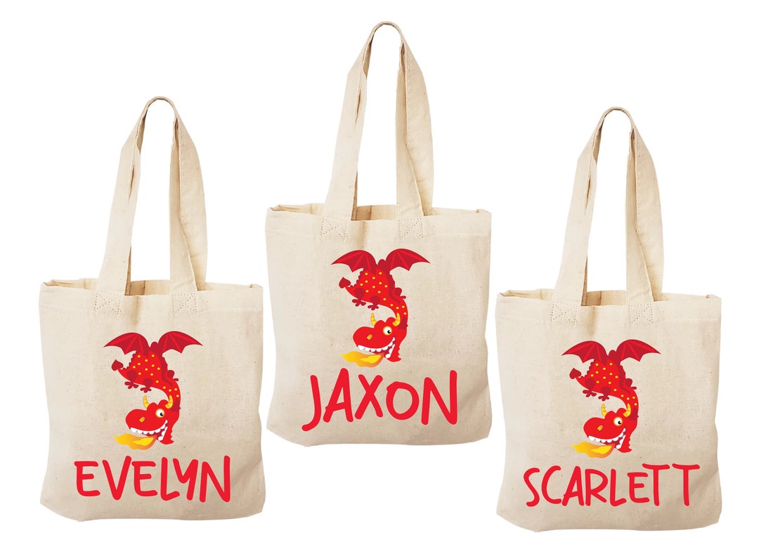 3 Dragon Treat Bags, Dragon Gift Bags, Dragon Party, Dragon Goodie Bags
