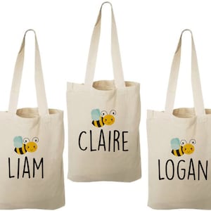 3 Bee Party Favor Bags, Bee Gift Bags, Bumblebee Party Favors, Party Favor Bags, Cotton Party Bags, Bee Treat Bags, Bee Party Bags, Bee Bags