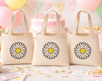 Daisy Party Favor Bags - Set of Three Bags