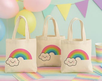 3 bolsas de golosinas arcoíris