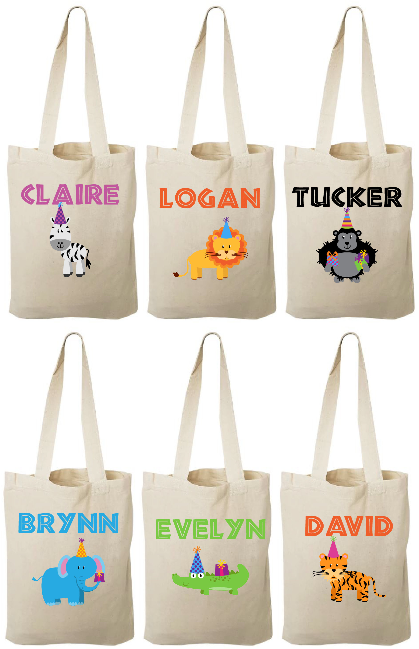 6 Zoo Party Favor Bags Zoo Party Favors Party Favor Bags Etsy