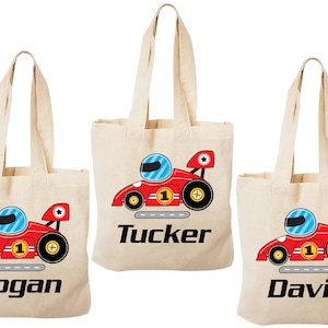 3 Race Car Treat Bags, Party Favor Bags, Race Car Treat Bags, Car Party Bags, Treat Bags, Birthday Party Bags, Bags, Race Car Party, Bags