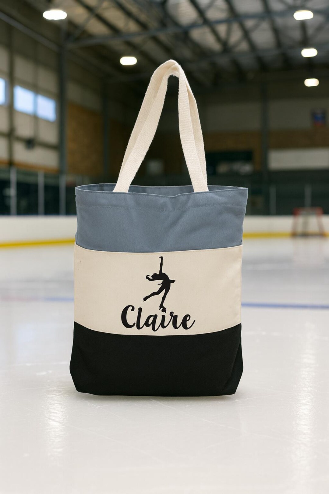 Ice Skater Gift - Personalized Ice Skating Tote Bag - Etsy