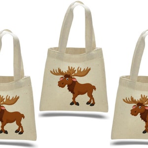 3 Moose Treat Bags, Moose Gift Bags, Moose Goodie Bags, Moose Party Bags, Moose, Moose Party, Moose Bags, Moose Baggies, Moose Party Decor