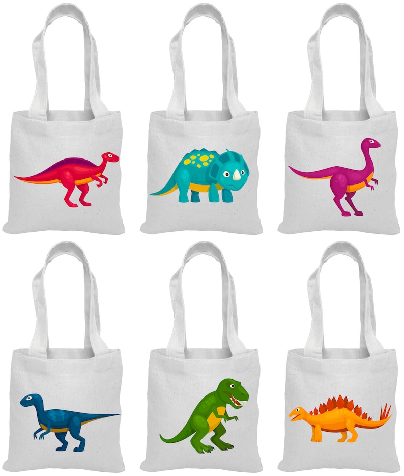 6 Dinosaur Treat Bags Dinosaur Party Favor Bags Dinosaur Etsy