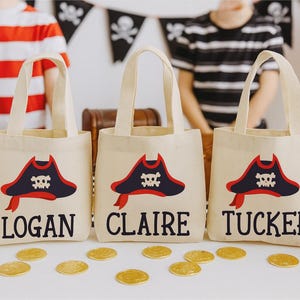 3 Pirate Party Favor Bags, Pirate Treat Bags, Pirate Gift Bags, Pirate Party Bag, Pirate Party, Pirate Party Bags, Pirate Party Favors, Bags