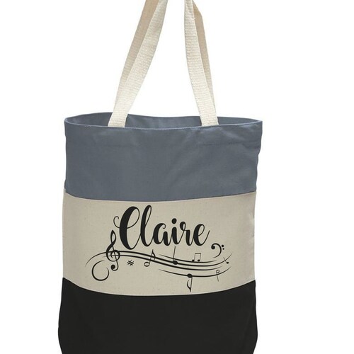 Music Note Personalized Tote Bag Musical Gift Etsy