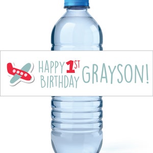 Airplane Water Bottle Labels, Airplane Water Bottle Stickers, Water Bottle Labels, Water Bottle Stickers, Airplane Party, Airplane Favors