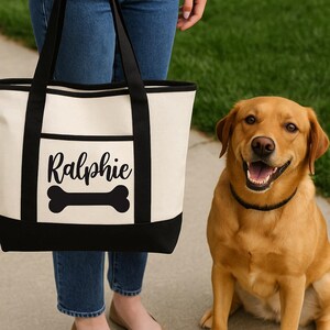 Dog Owner Gift - Personalized Dog Tote Bag image 11
