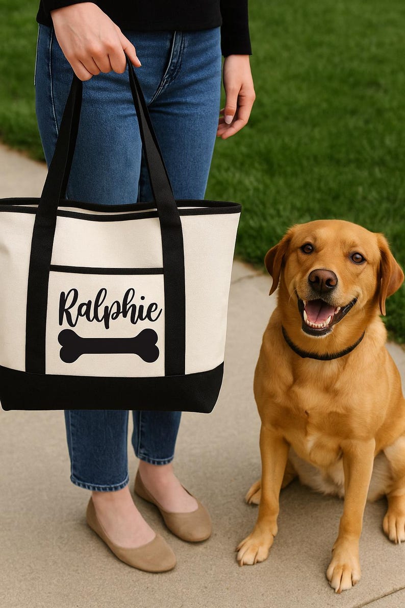 Dog Owner Gift - Personalized Dog Tote Bag image 11