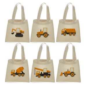 6 Construction Treat Bags, Construction Party Favor Bags, Construction Party Favors, Construction Party Bags, Construction Party Decor, Bags