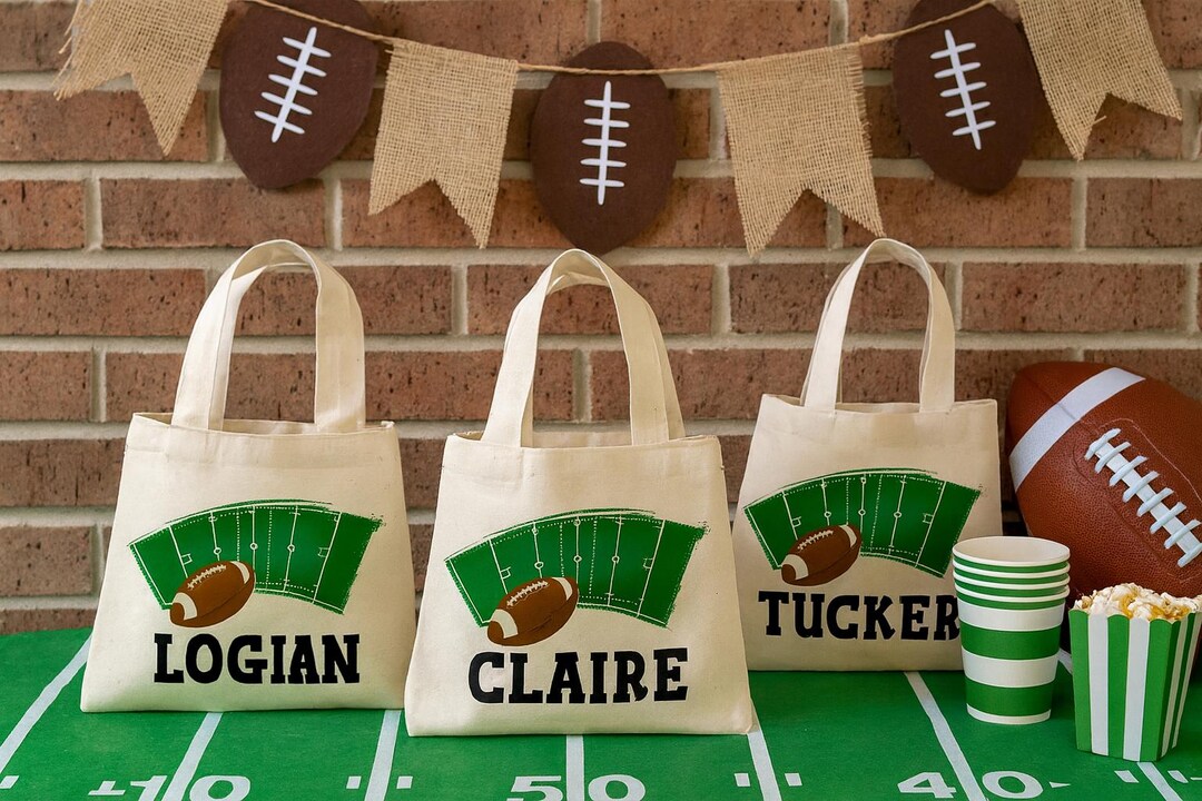 Personalized Football Party Favor Bags - Perfect for Football Themed ...