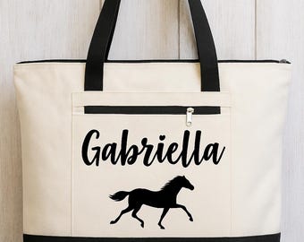 Bolsa de transporte personalizada com estampa de cavalo