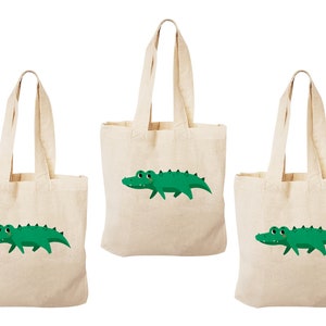 3 Alligator Party Favor Bags, Alligator Treat Bags, Alligator Gift Bags, Alligator Party Favors, Alligator Bags, Party Favor Bags, Alligator