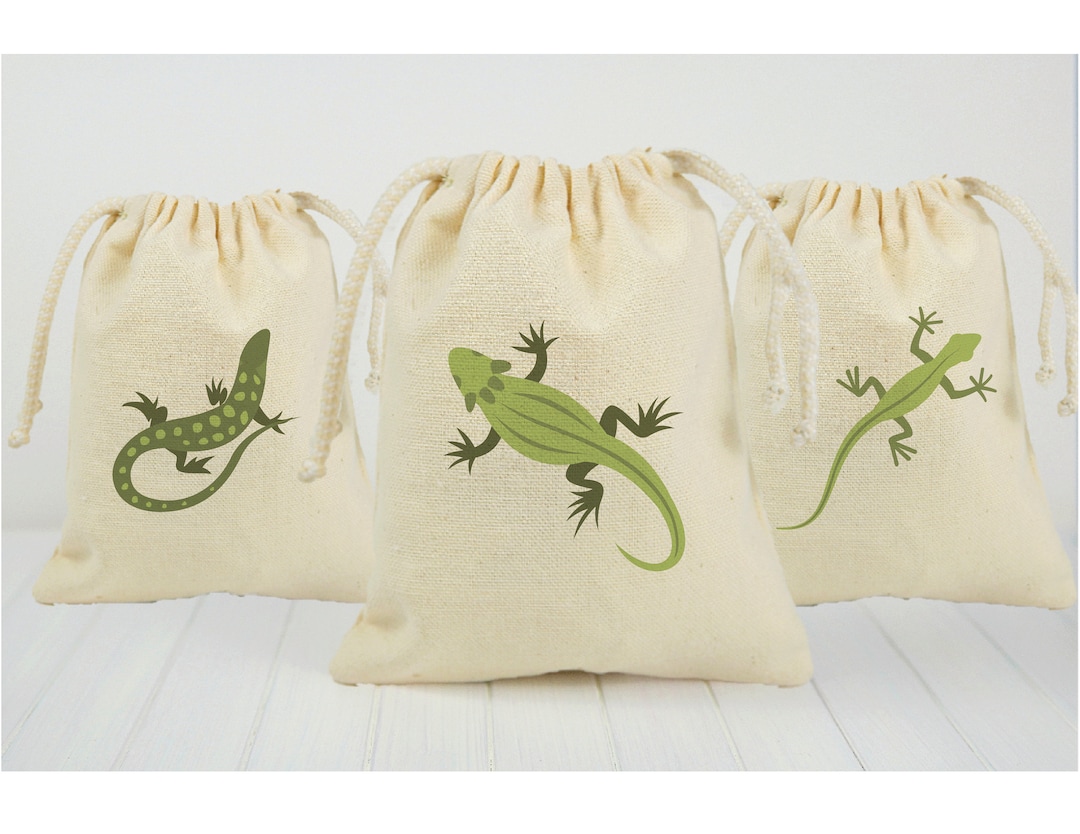 Lizard Treat Bags, Lizard Party Favor Bags, Lizard Birthday Bags