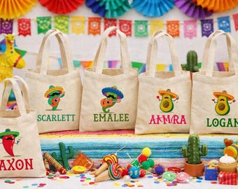 Personalisierte Fiesta Party Favor Bags - Set mit fünf Taschen