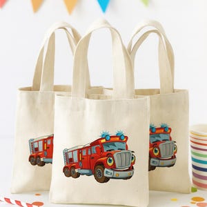 Feuerwehrauto Baumwolltaschen, Feuerwehrmann Party Dekor