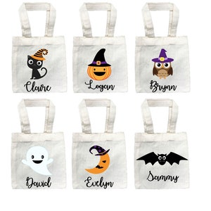 6 Custom Halloween Treat Bags, Halloween Party Favor Bags, Halloween Treat Bags, Halloween Bags, Halloween Goodie Bags, Halloween Swag Bags