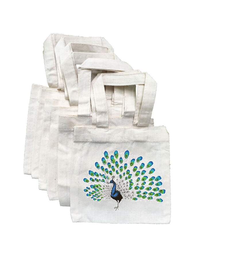 6 Peacock Treat Bags Peacock Party Favor Bags Peacock Party Etsy