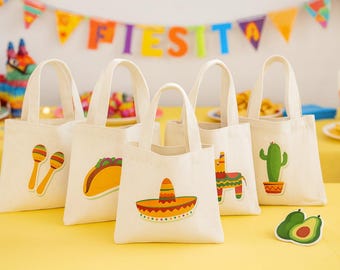 Fiesta Party Favor Bags - Set mit sechs Taschen