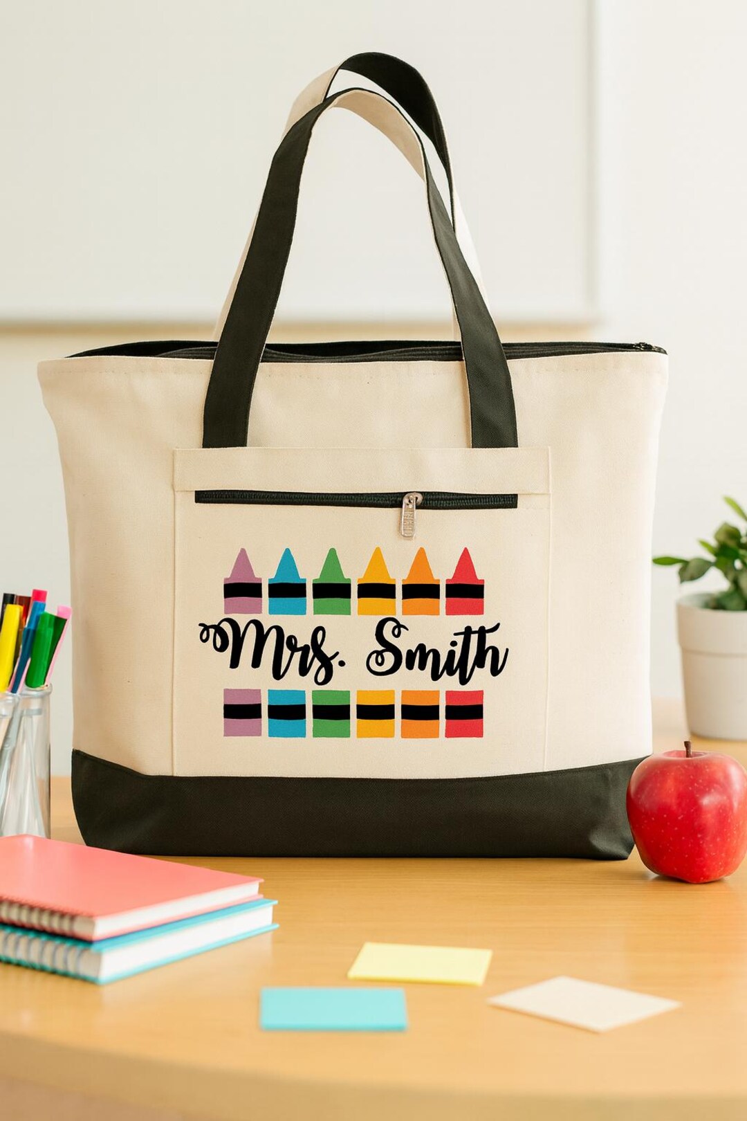 Personalized Teacher Tote Bag - Etsy