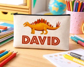 Estuche de lápices de dinosaurio personalizado