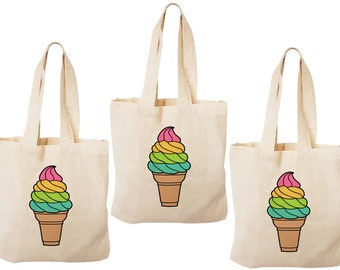 3 Ice Cream Treat Bags, Ice Cream Party Favor Bags, Ice Cream Party Favors, Ice Cream Party Bags, Ice Cream Party Decor, Ice Cream Party