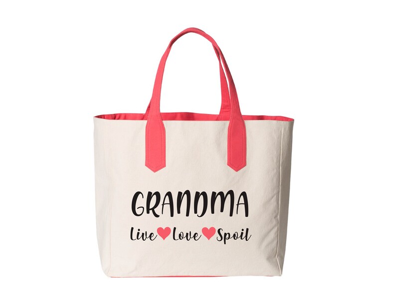 Grandma Tote Bag Grandma Tote Live Love Spoil Tote Bag Etsy