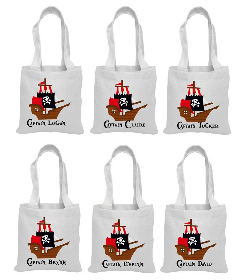 Woanger 16 Pcs Pirate Party Favor Bags Pirate Drawstring Bags For...