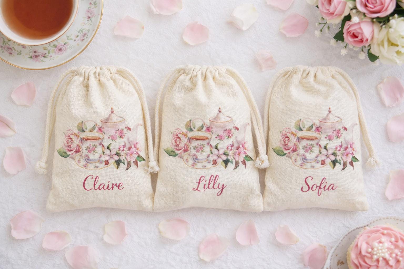 Personalized Tea Party Favor Bags - Etsy