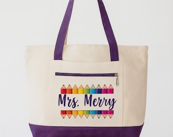 Teacher Tote Bag - Personalized Teacher Gift