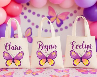 Bolsas personalizadas de mariposas para obsequios de fiesta - Juego de tres bolsas