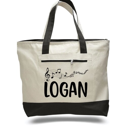 Music Tote Bag Personalized Tote Bag Musician Gift Piano Etsy