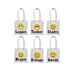 6 Emoji Treat Bags, Emoji Party Favor Bags, Emoji Party Favors, Emoji Party Bags, Emoji Party Decor, Emoji Party, Emoji Treat Bags, Emoji