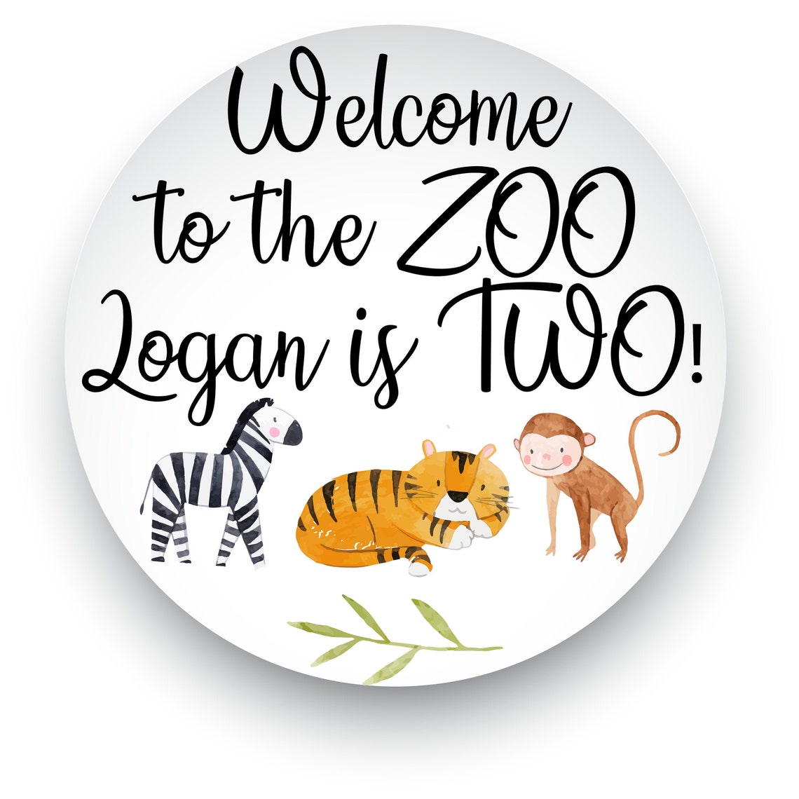 Zoo Party Favor Stickers Stickers to the Zoo Party Etsy