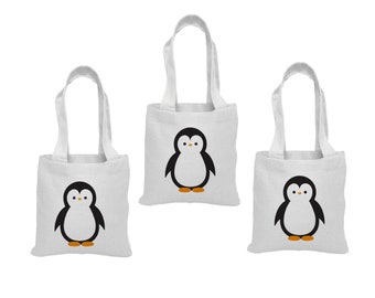 3 Penguin Treat Bags, Penguin Party Favor Bags, Penguin Party Favors, Party Favor Bags, Penguin Gift Bags, Penguin Party, Penguin Bags, Bags