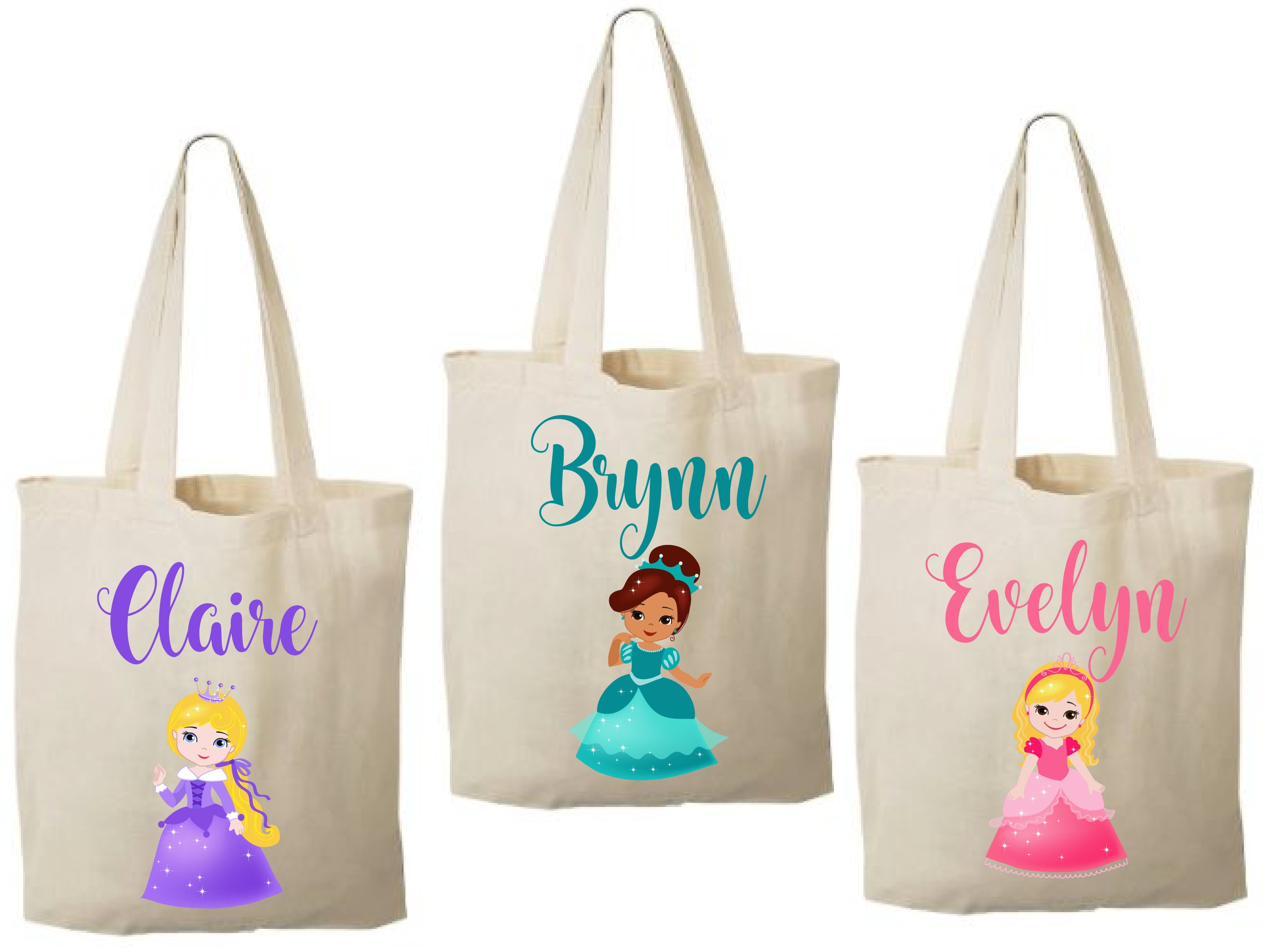 3 Princess Party Favor Bags Princess Party Bags Princess | Etsy